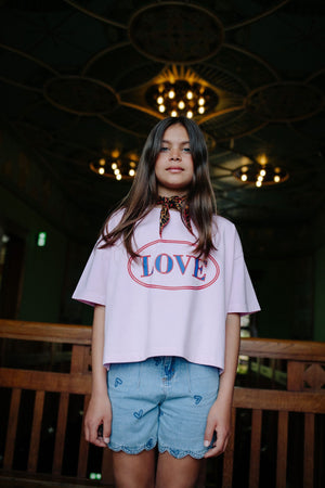 CMF DENIM HEART SHORTS