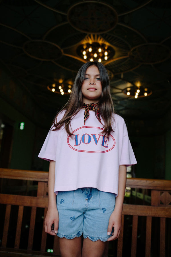 CMF DENIM HEART SHORTS
