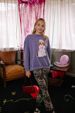 CMF FLUFFY DOG SWEATER PURPLE