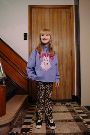 CMF CROPPED BUNNY WORLD SWEATER PURPLE