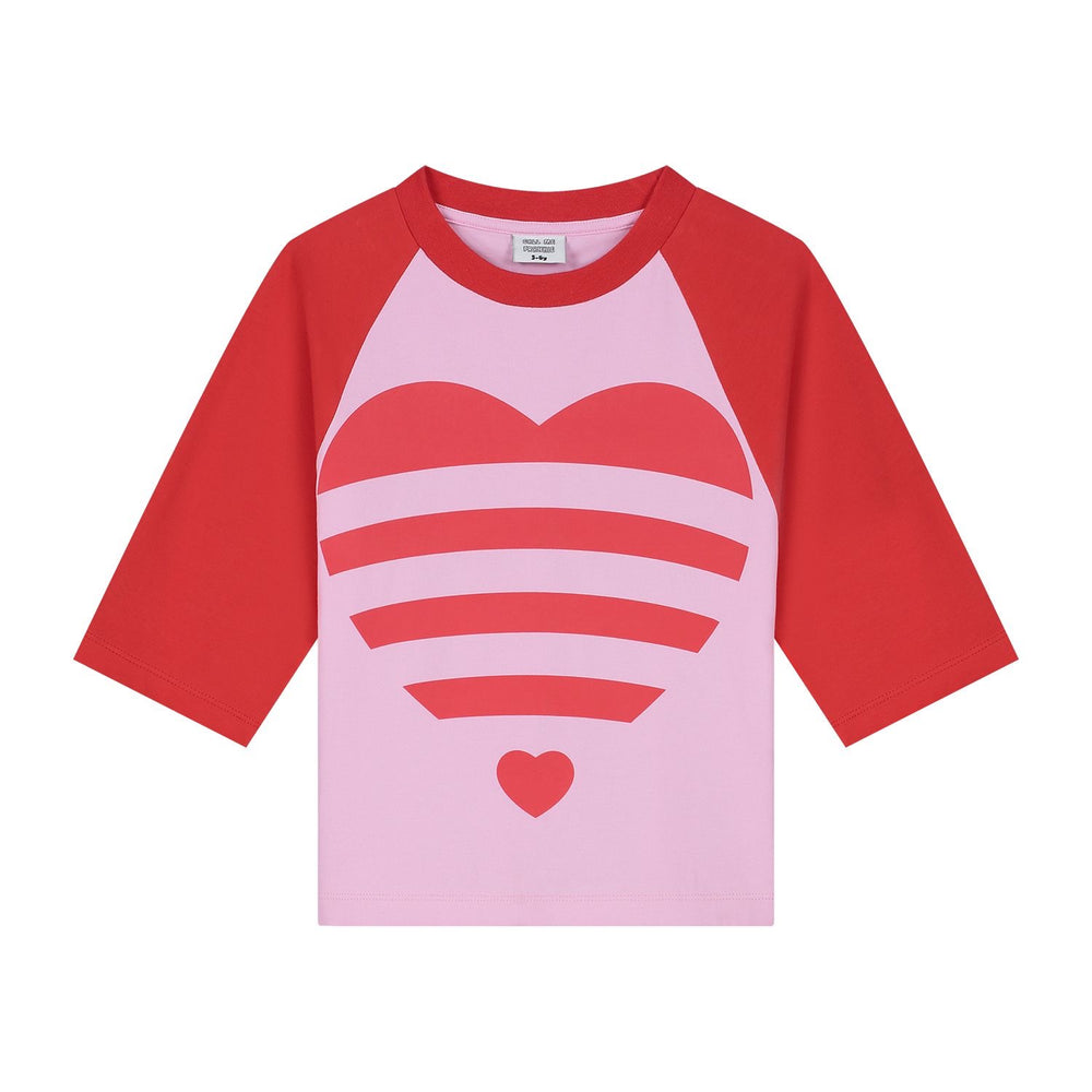 CMF STRIPED HEART CROPPED T-SHIRT