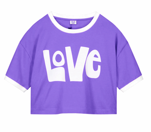 CMF LOVE CROPPED T-SHIRT PURPLE