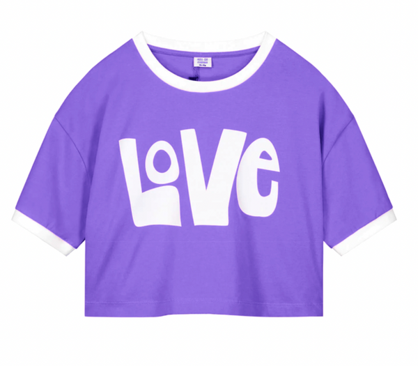 CMF LOVE CROPPED T-SHIRT PURPLE